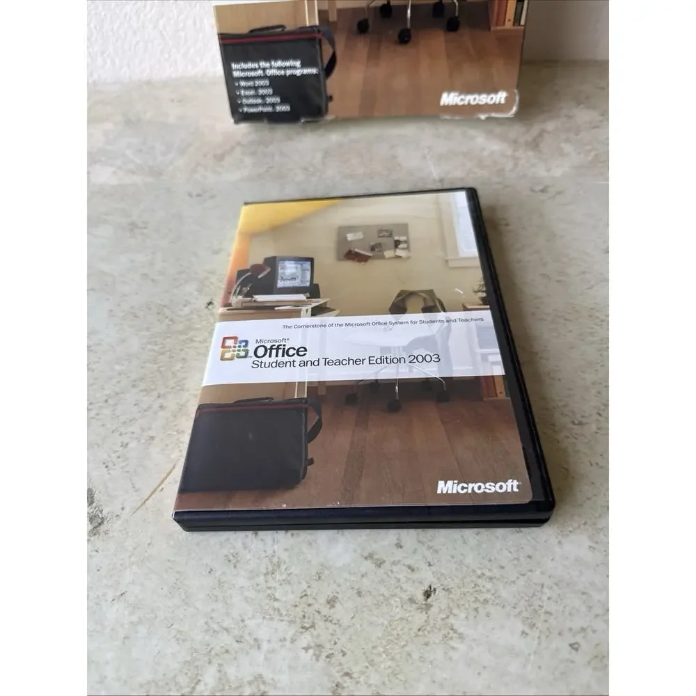 MICROSOFT OFFICE Student & Teacher Edition 2003 w/ Product Key PC MS Word Excel
